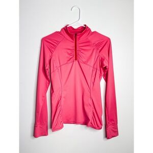 Athleta Fast Track Half Zip Pullover Women's Activewear Running Hot Pink Size XS